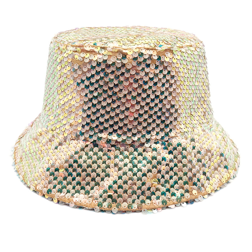 Wholesale  fashion color sequin cap l double-sided sun hat