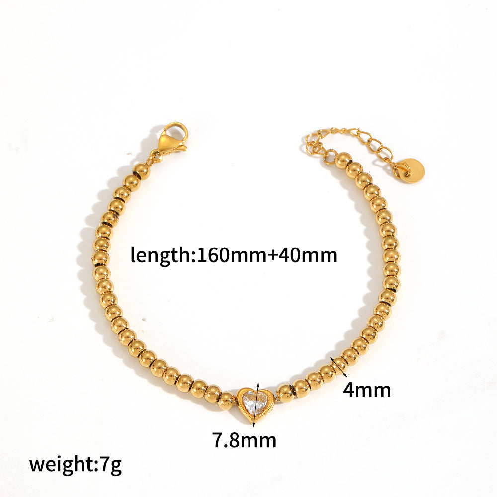 Wholesale Fade-Resistant Stainless Steel Full-Diamond Tennis Bracelet