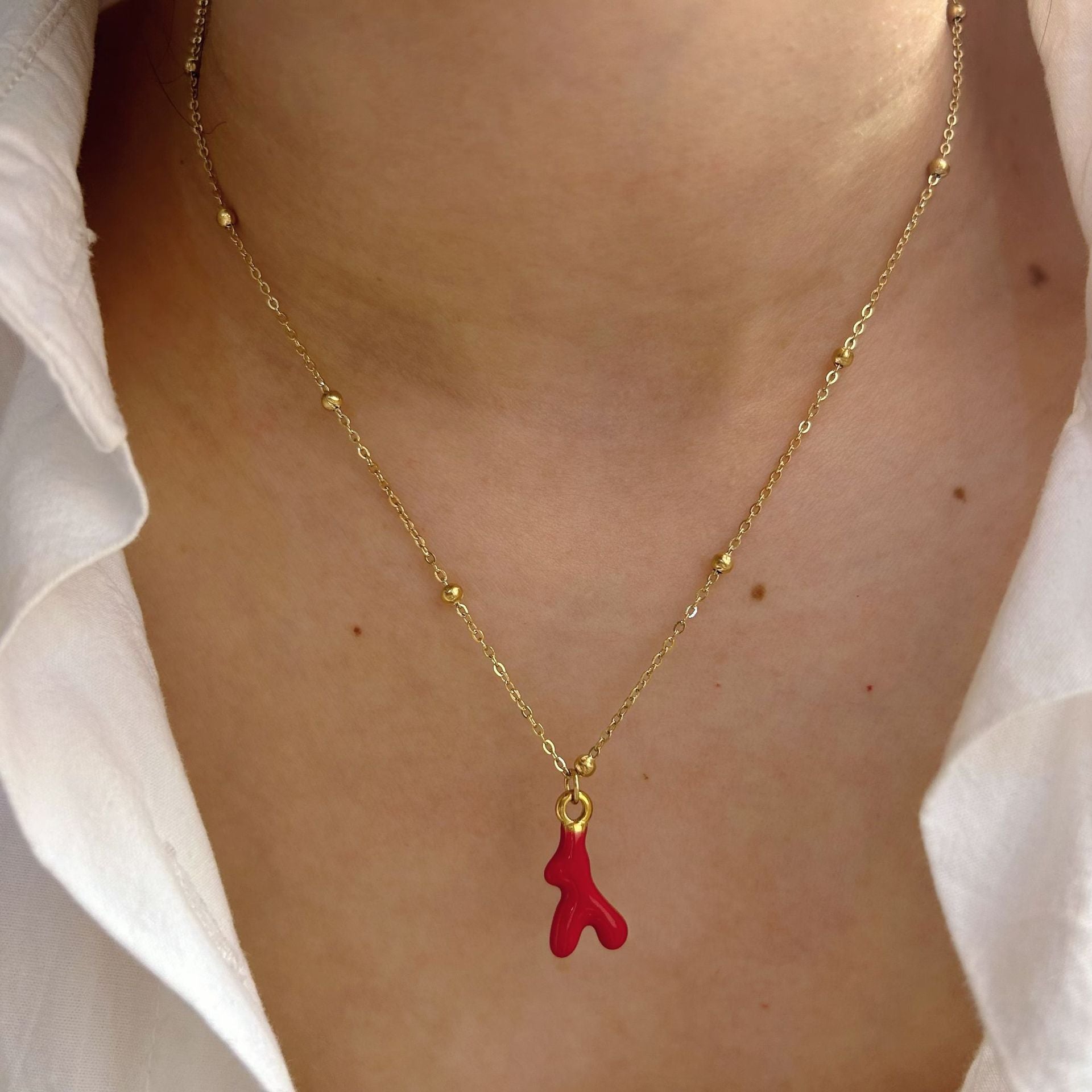 Wholesale Natural stone necklace with diamond moon oil drop sun titanium steel chain