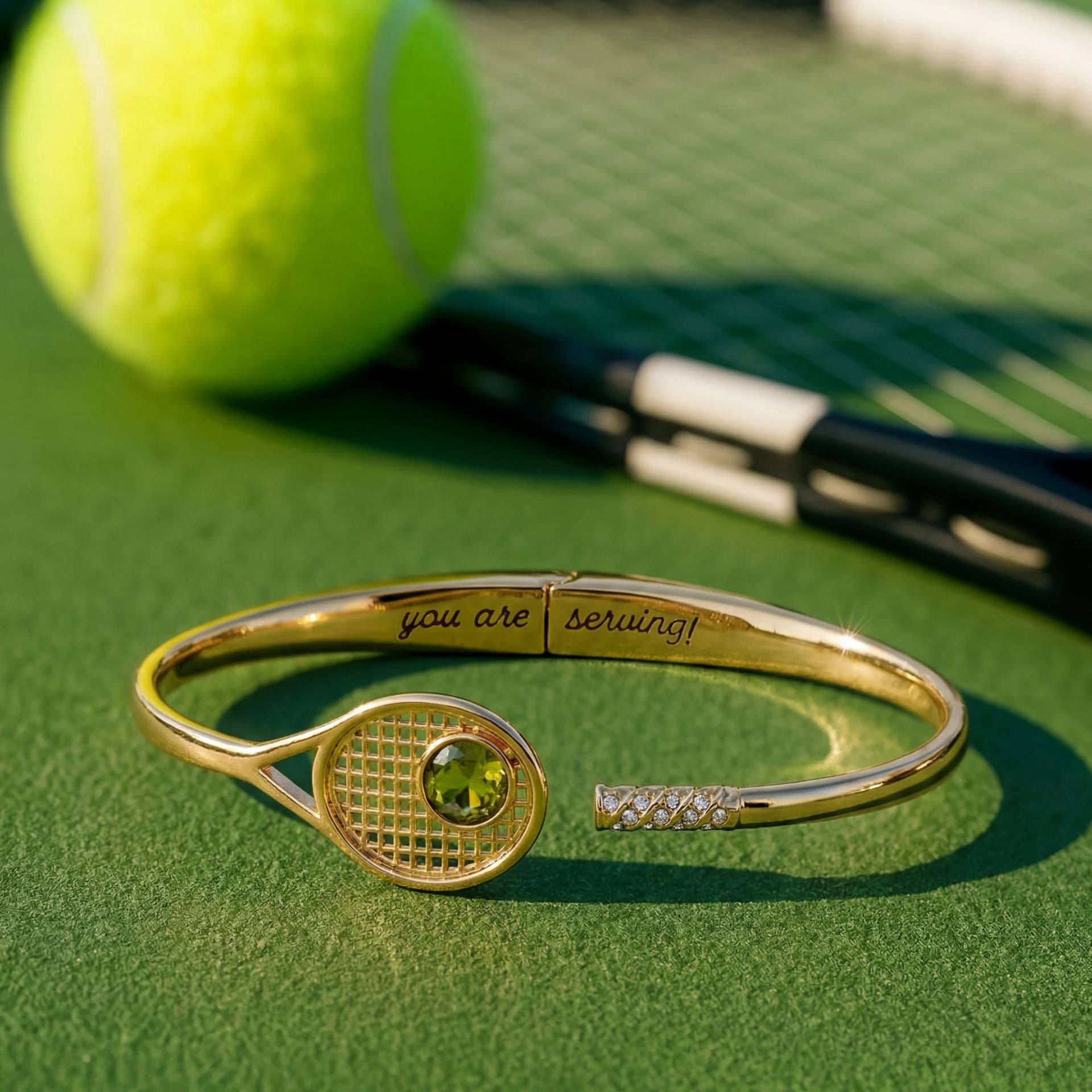 Wholesale Trendy Tennis Racket Bracelet Ring Set Stainless Steel Gold Inlay Boutique Resale Jewelry