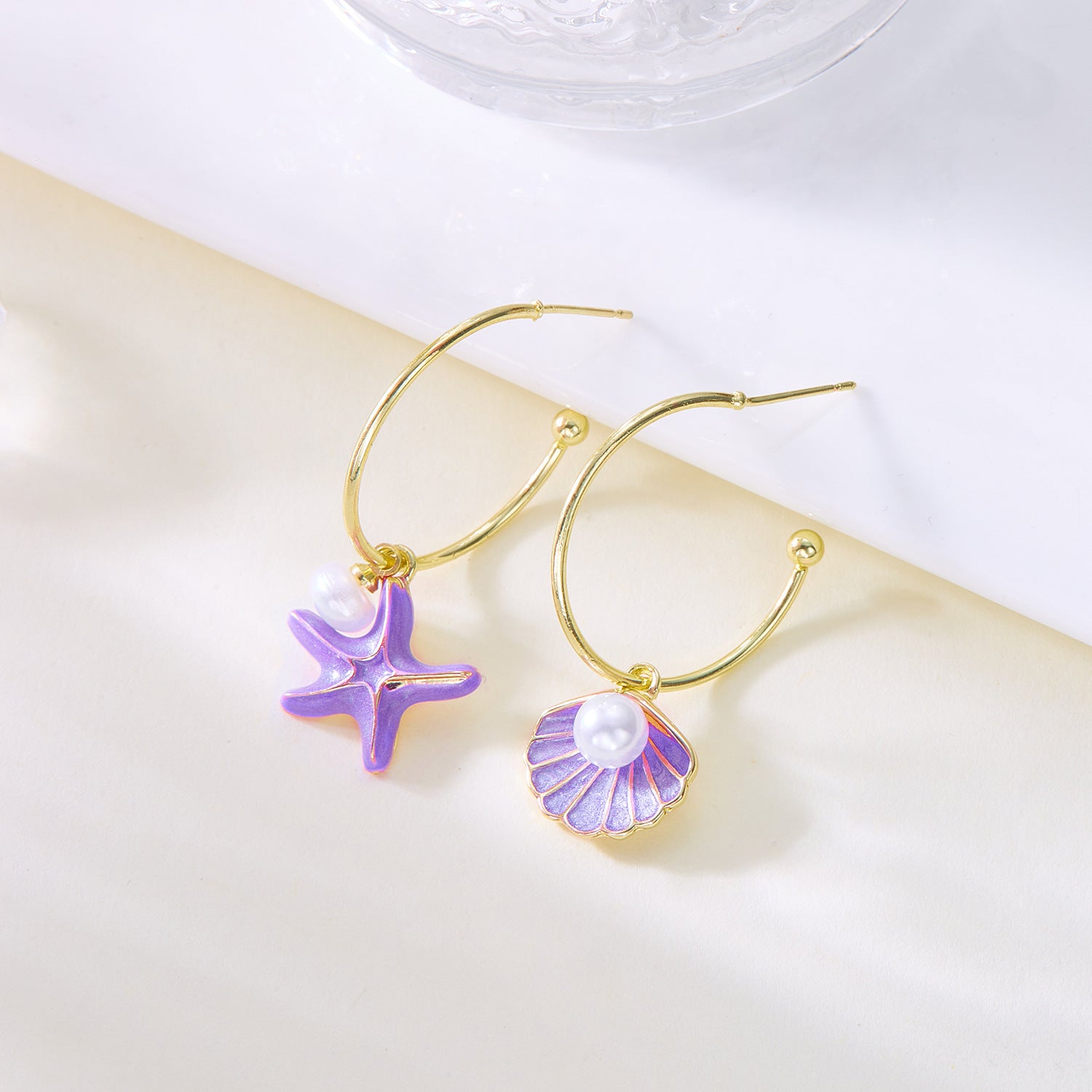 Wholesale Starfish Shell Summer Earrings