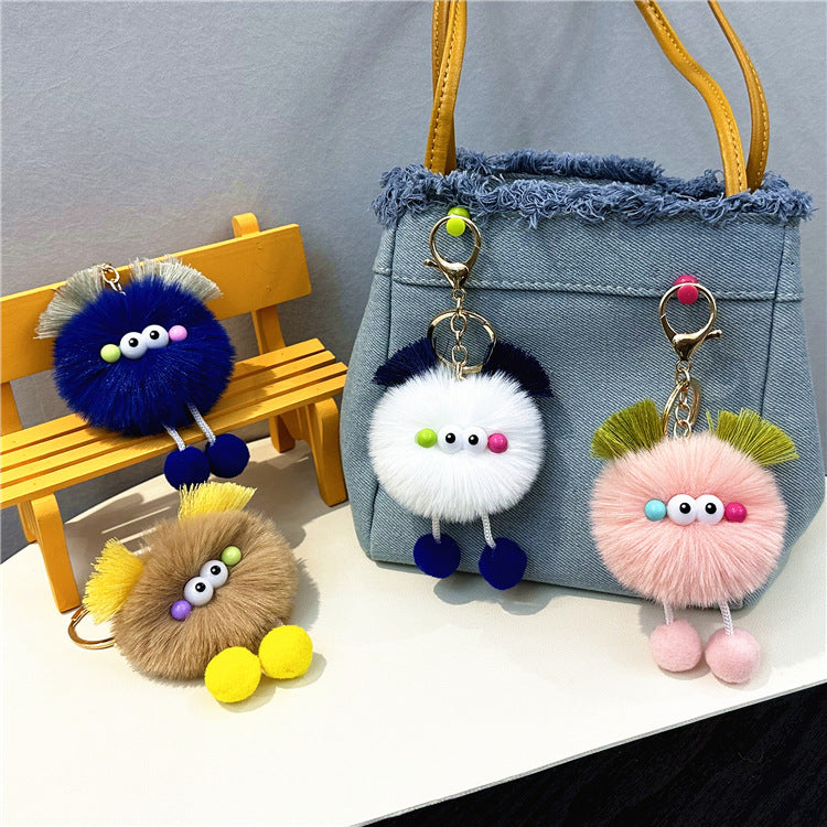 Wholesale Cartoon Colorful Fur Ball Keychain ACC-KC-KaiYue002