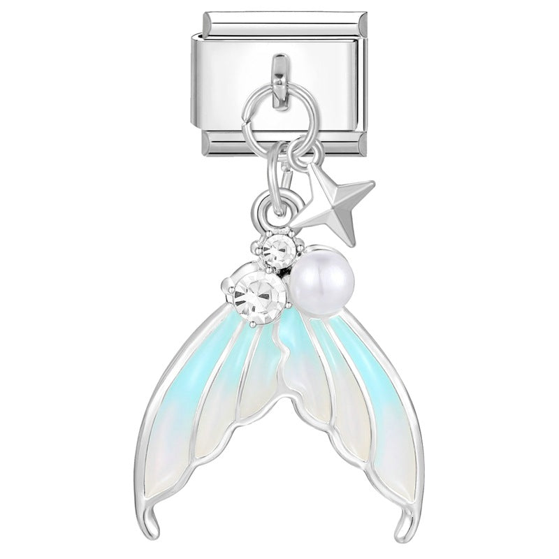 Wholesale Italian Charm Bracelet 9mm DIY Splicing Cute Creative Pendant Stainless Steel Composable Bracelet