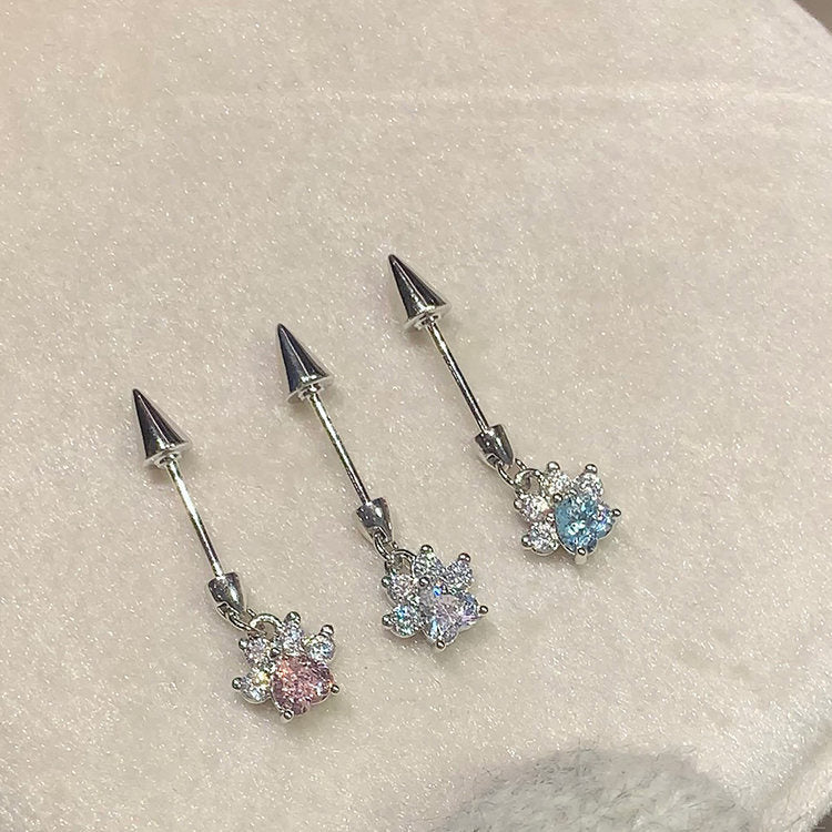 Wholesale Cute and Sweet Cat Claw Titanium Steel Devil  Earrings