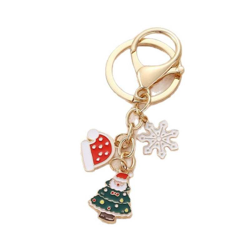 Wholesale Christmas  Snowflake Christmas Tree Keychain