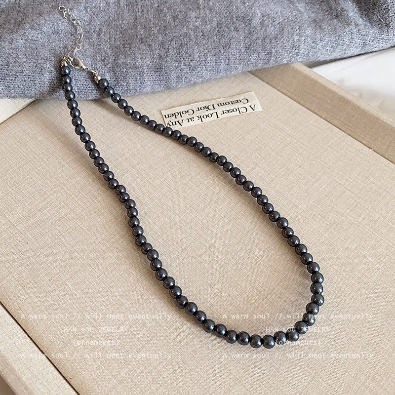 Wholesale Love Pearl Necklace Sweater Chain Clavicle Chain Choker Necklace ACC-NE-Hank001