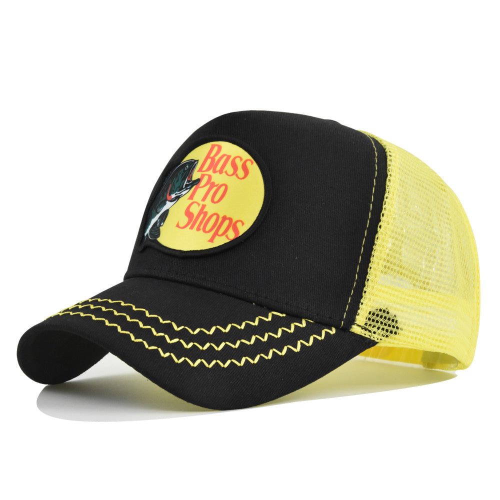 Wholesale Embroidered label mesh hat curved brim sun hat