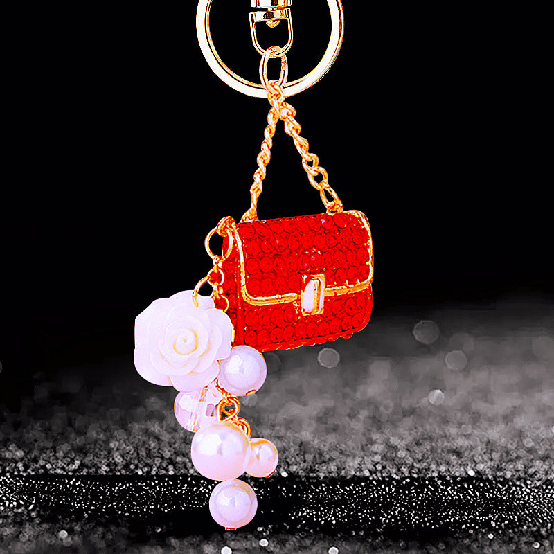 Wholesale Pearl Shoulder Bag Metal Keychain ACC-KC-RuiYuan004