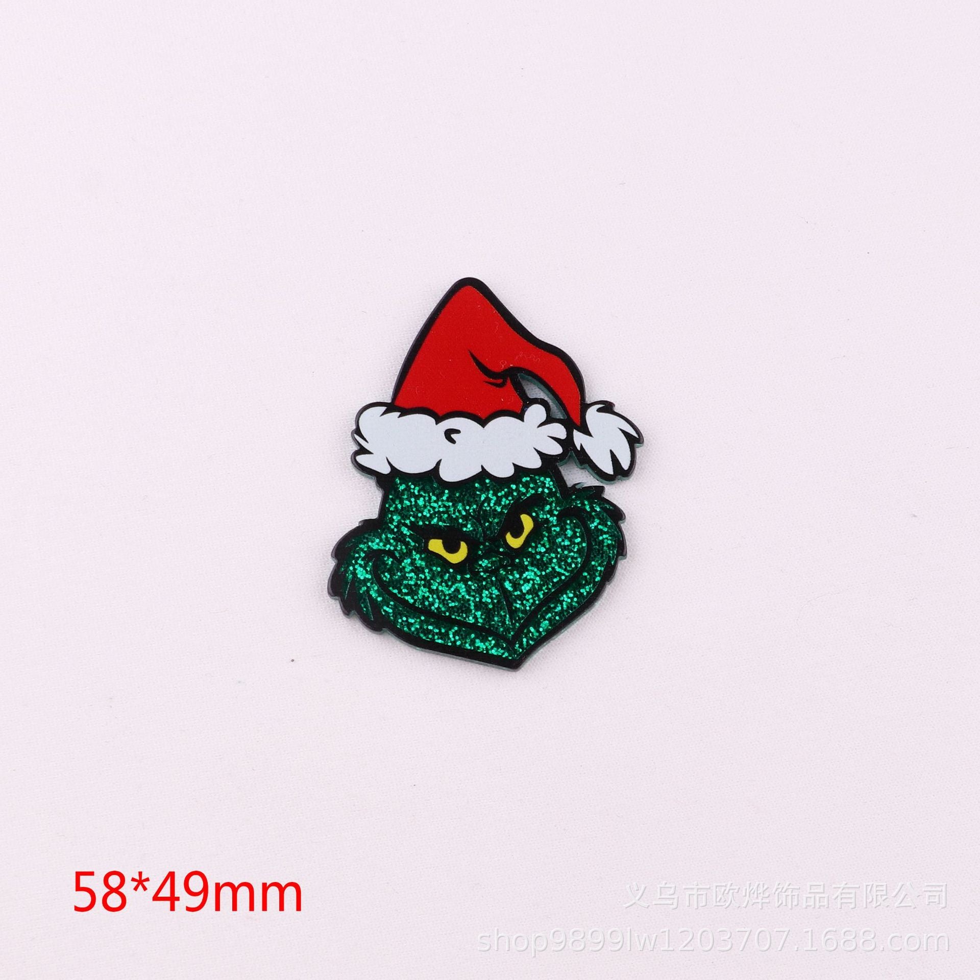 Wholesale 10pcs DIY Flatback Cartoon Christmas Acrylic Flatback Badge Scroll Retractable Keychain DIY Accessories ACC-FK-OuYe004