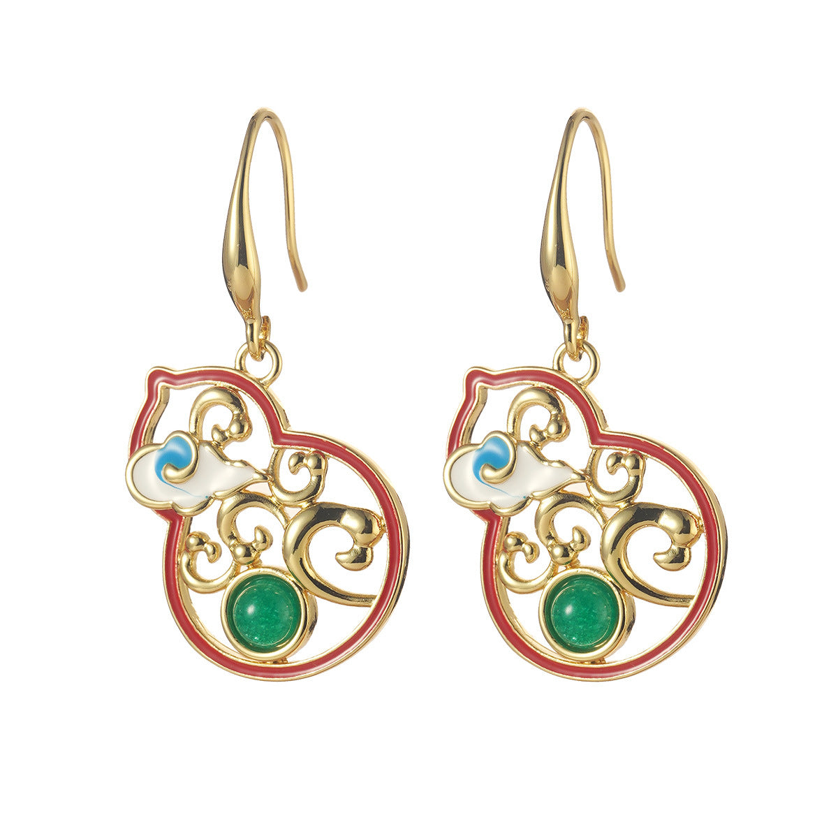 Wholesale Butterfly Pattern Pearl Drop Oil Gradient Flower Necklace Ring Earring Set