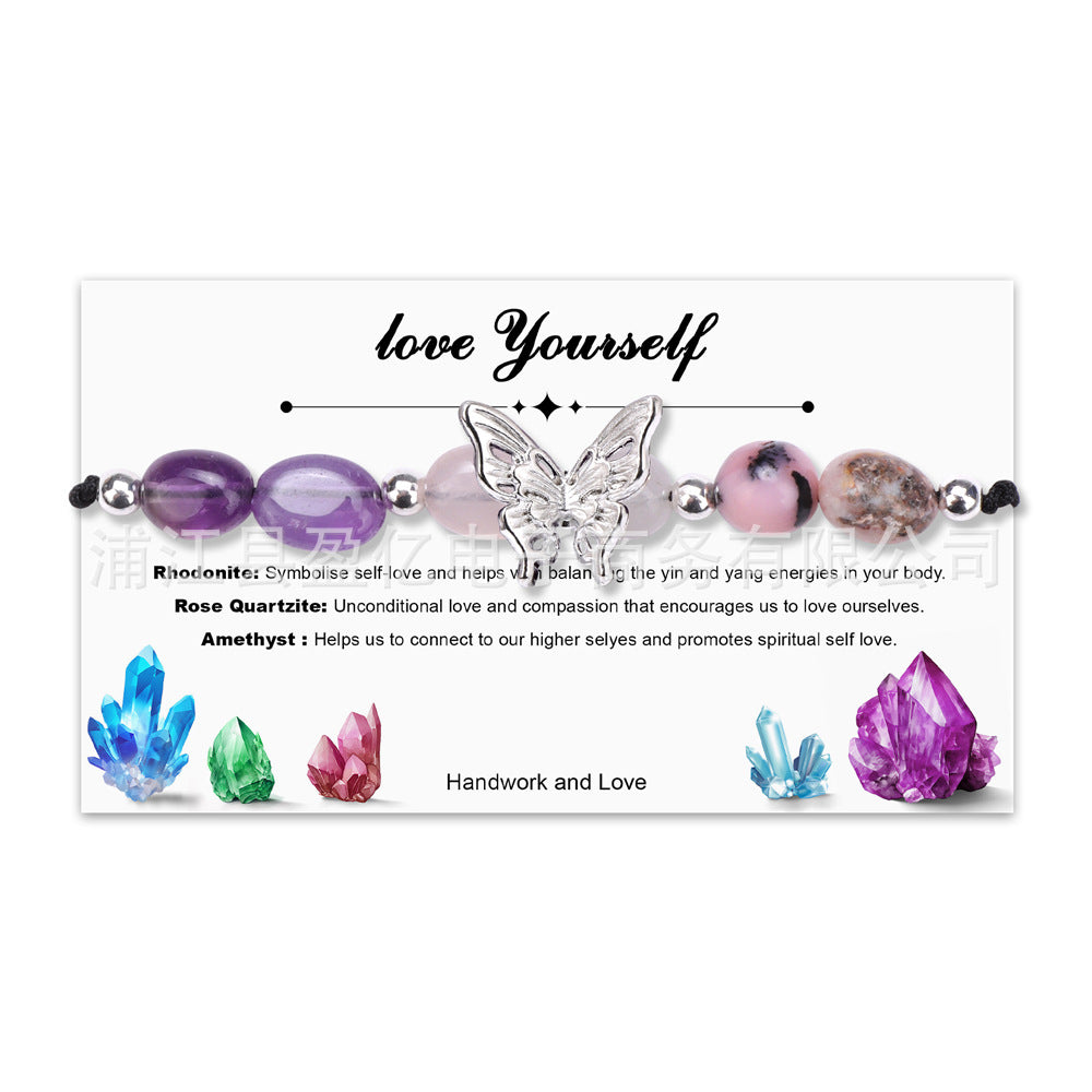 Wholesale Natural Crystal Semi-precious Stone Beads Bracelet ACC-BT-YinYi011