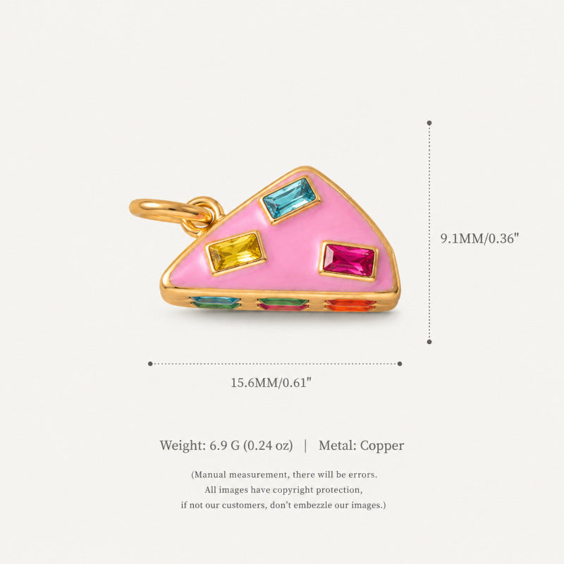 Wholesale Eco Friendly Copper Food Shaped Charms Stylish Fruit Vegetable Pendant For DIY Earrings Bag Charm Keychain Resale