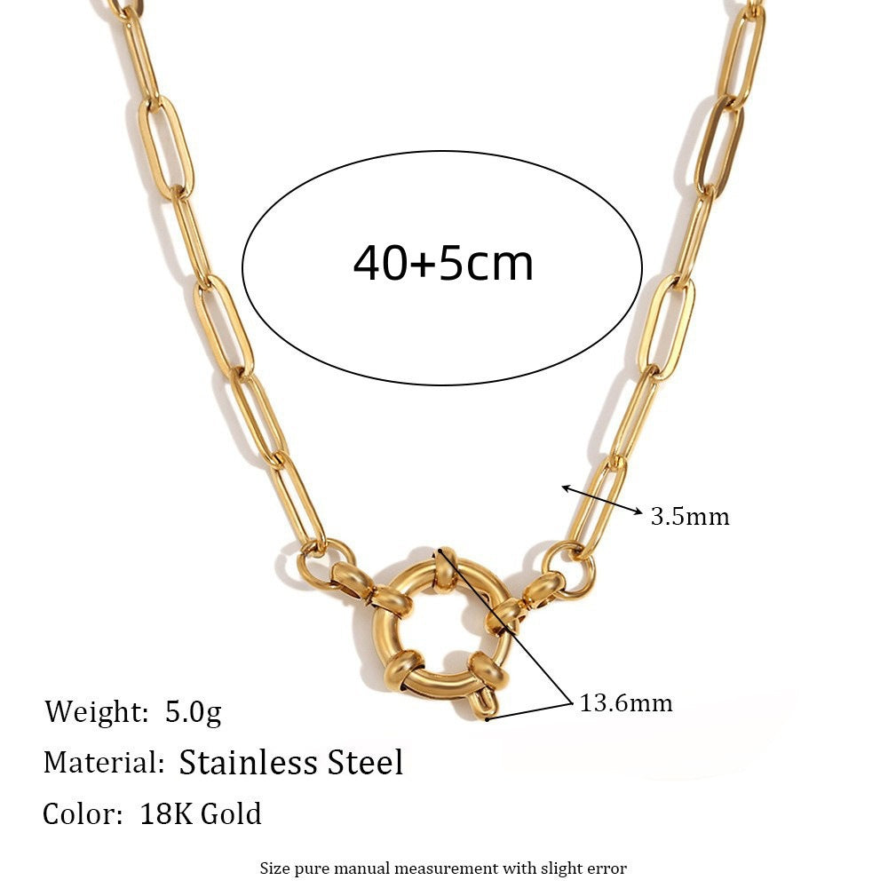 Wholesale Chain furnace vacuum plating stainless steel DIY basic movable chain love series pendant necklace