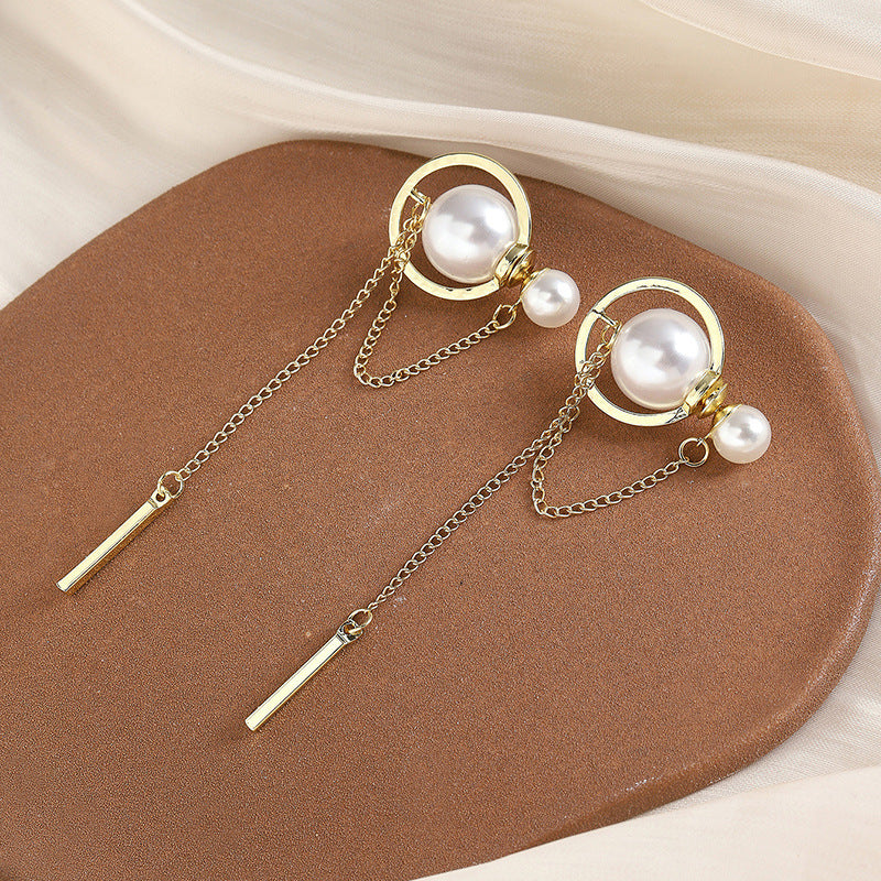 Wholesale Tassel Inlaid Diamond Butterfly Flower Pearl S925 Silver Needle Alloy Earrings ACC-ES-MDD011