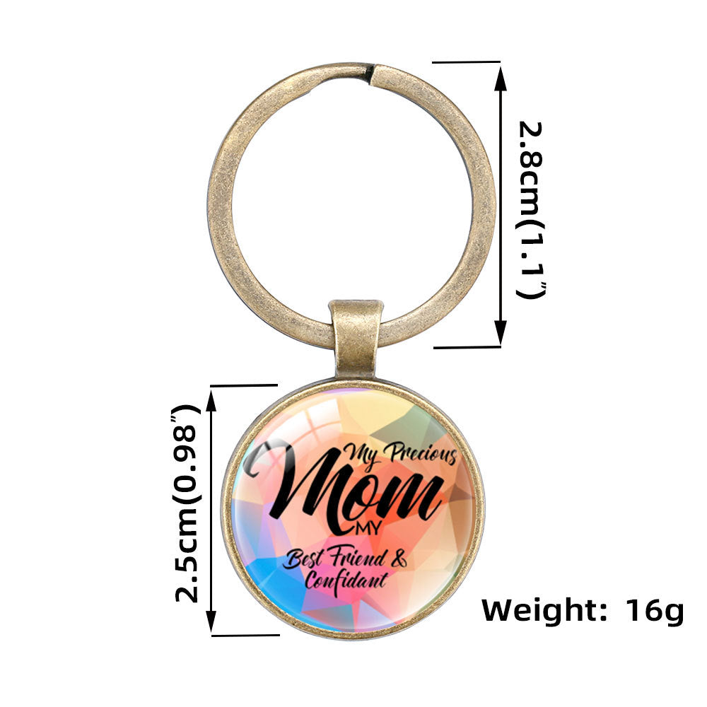 Wholesale Keyring Mom Mother' s Day Glass Keychain
