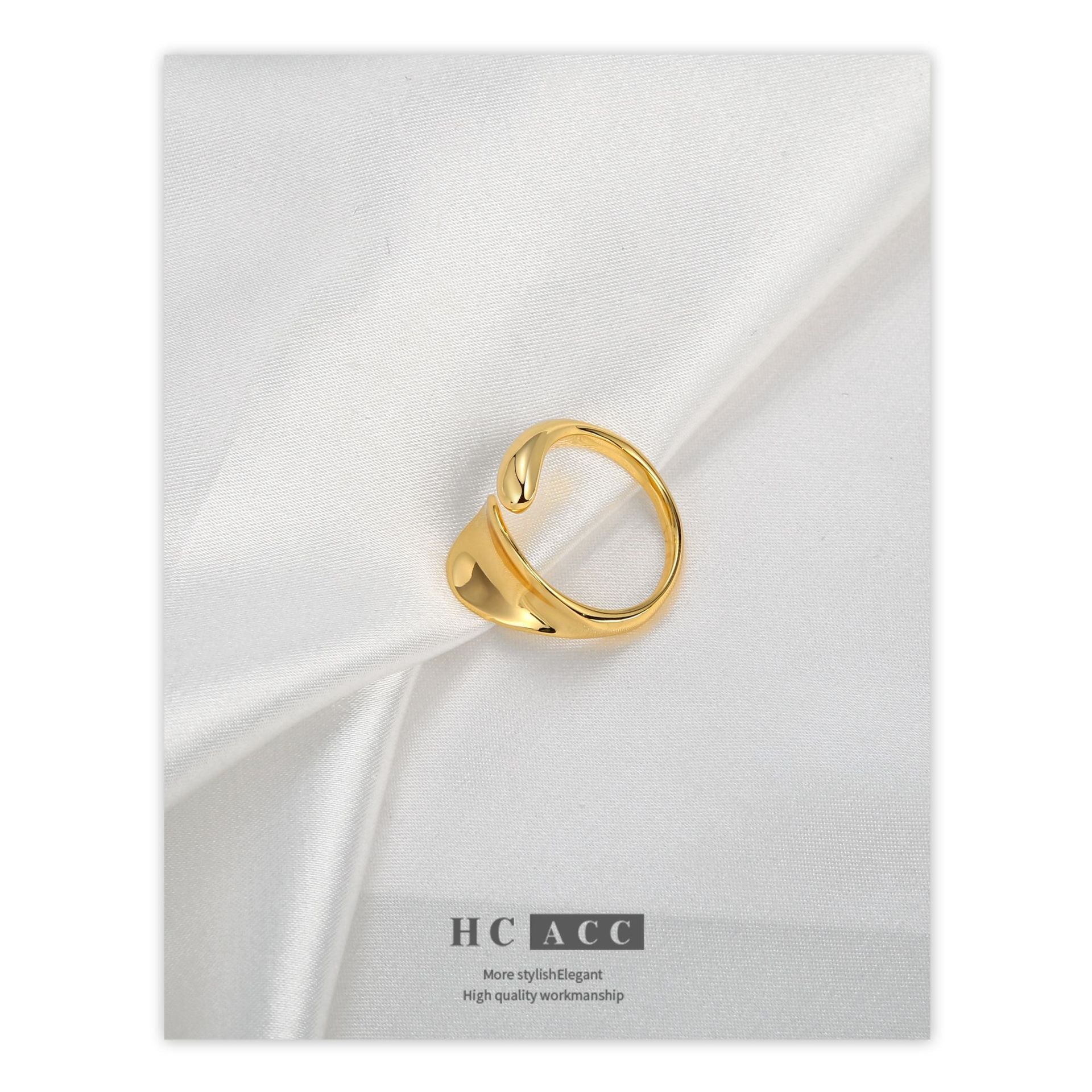 Wholesale copper gold-plated open index finger ring