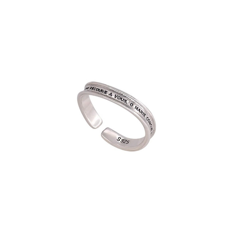 Wholesale Wave Letters 925 Sterling Silver Open Index Finger Ring ACC-RS-YaoFeng004