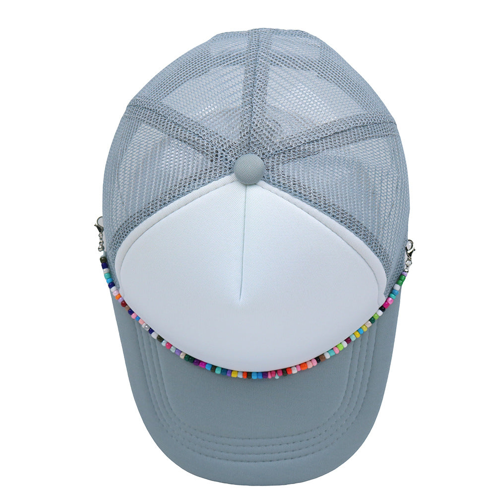 Wholesale Colorful Chain Trucker Cap Mesh Cap Baseball Cap ACC-HT-HaiPu019