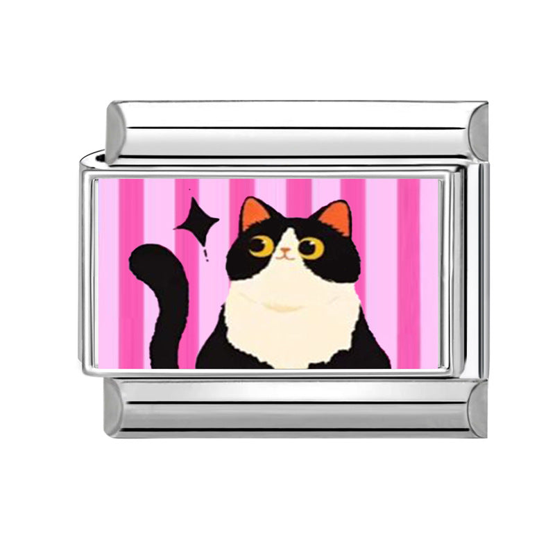 Wholesale 9mm Italian Charm Starter Bracelets DIY Cute Pet Stainless Steel Composable Bracelet