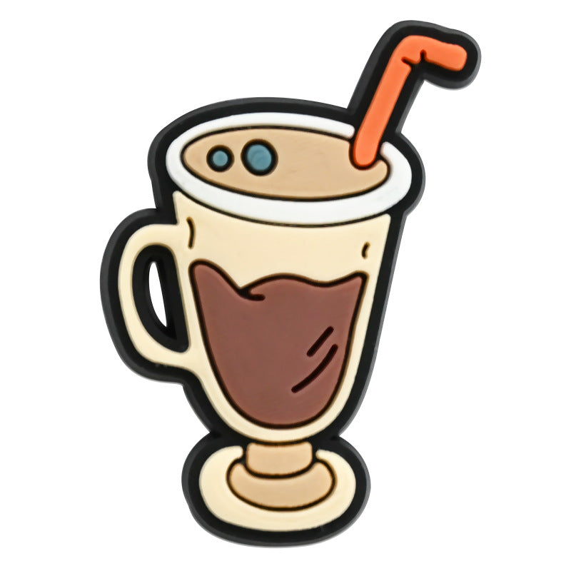 Wholesale Random 100pcs Cartoon Tableware Cups PVC Soft Rubber Shoe Buckle Decoration ACC-SC-RYY060