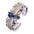 Wholesale Colorful S925 Sterling Silver Inlaid Natural Sapphire Ring