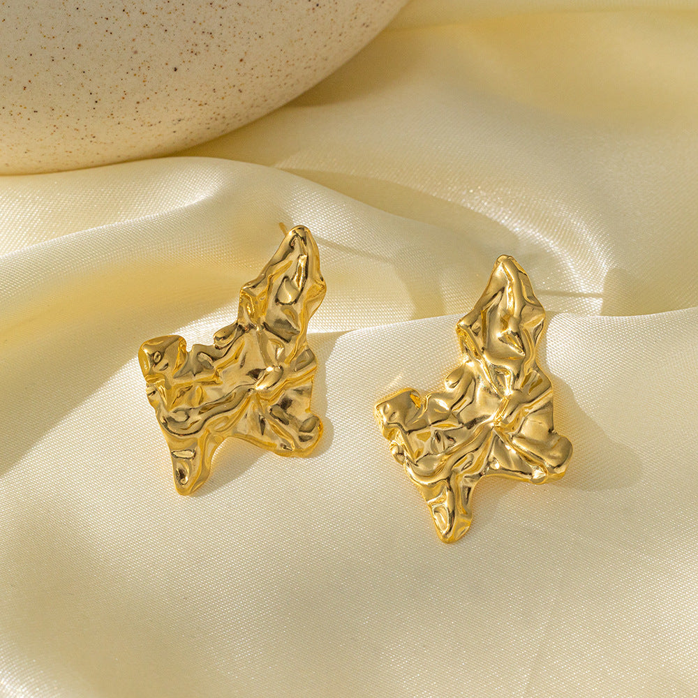 Wholesale 18K Gold Stainless Steel Earrings ACC-ES-QiYun005