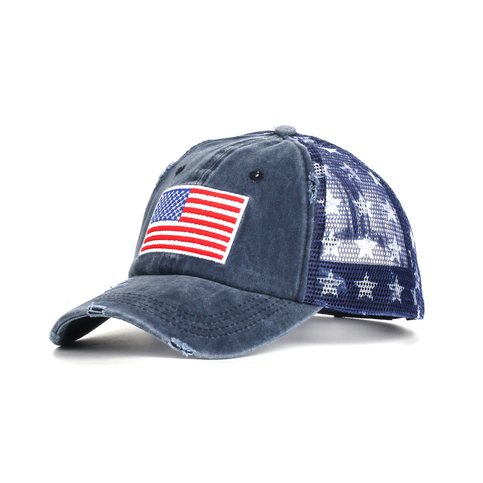Wholesale American Flag Five Pointed Star Baseball Cap Hat ACC-HT-JingHong005