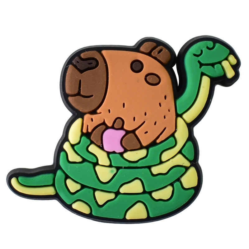 Wholesale Random 100pcs Cartoon Cute Small Animal PVC Soft Rubber Shoe Buckle Decoration ACC-SC-RYY063