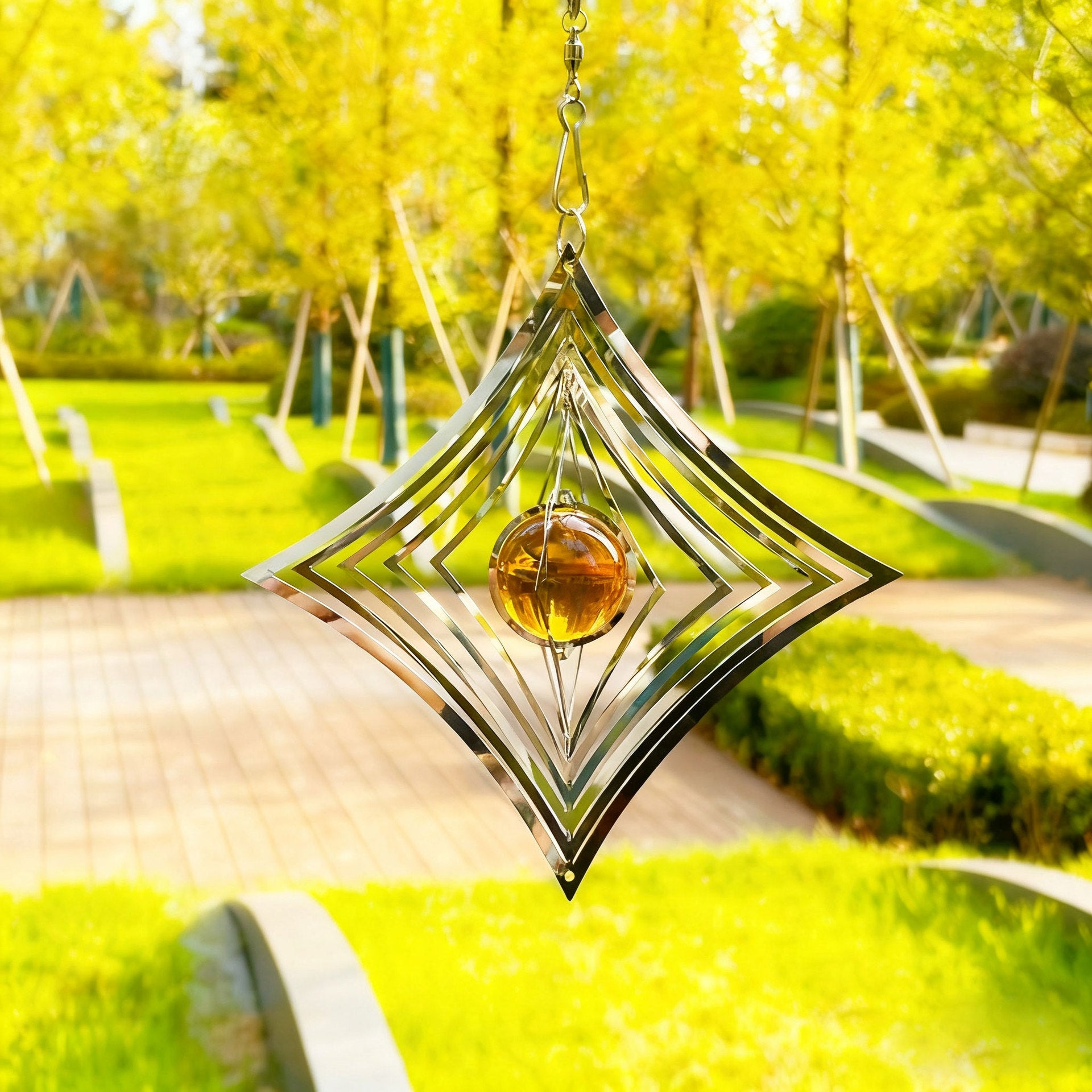 Wholesale 3D Rotating Butterfly Heart Wind Chime