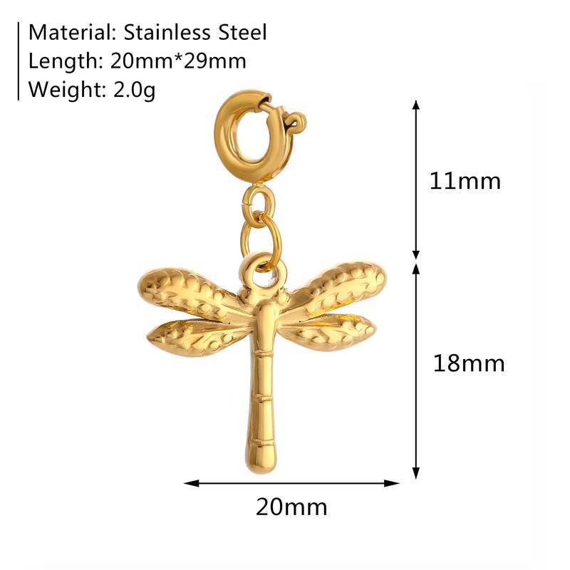 Wholesale Stainless steel marine insect and flower pendant