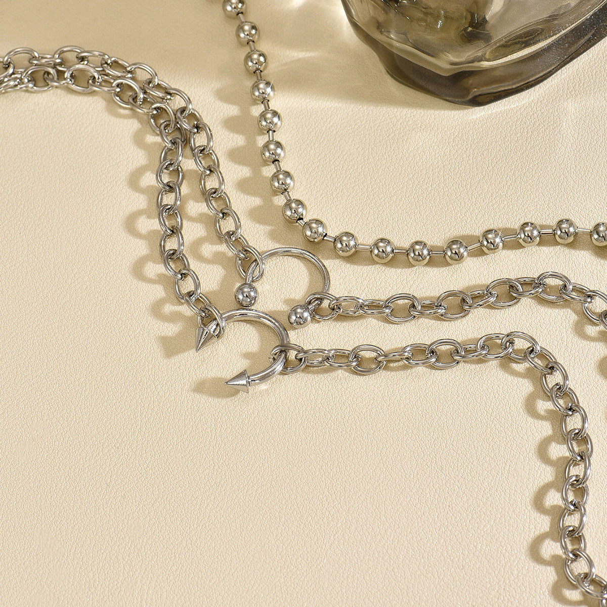 Wholesale Hip-Hop Punk Layering Pendant Necklace Fashion Accessory for Boutique Resale