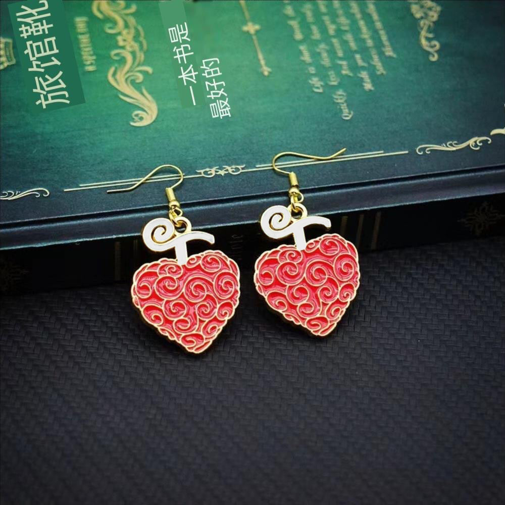 Wholesale Retro Strawberry Cherry Pineapple Cute Earrings Creative Earrings ACC-ES-Shiy002