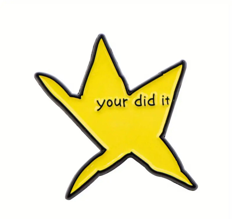 Wholesale  Yellow Funny Star Brooch