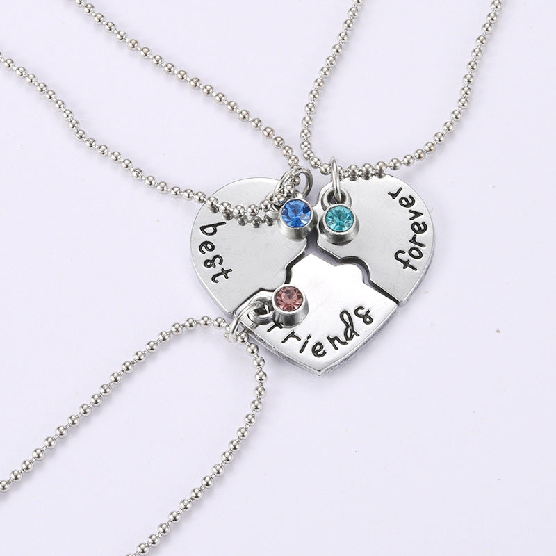 Wholesale Letter Best Friend Love Stitched Necklace