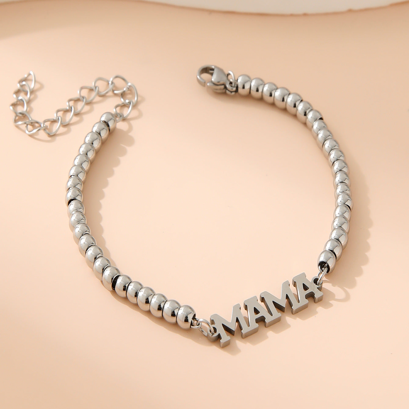 Wholesale  Stainless Steel Plated 18K Gold 4MM Beads  Mother's Day Bracelet