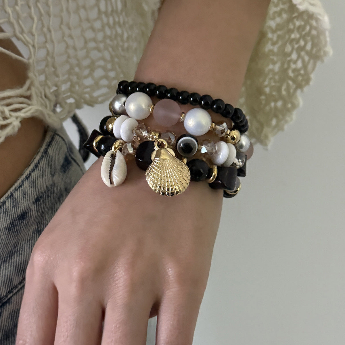 Wholesale  Bohemian Fashion Bracelet suit  Shell Scallop Bracelet
