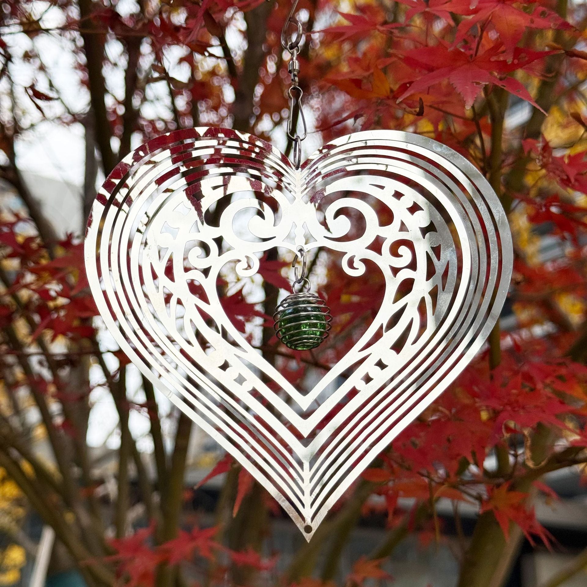 Wholesale Rotating Butterfly Heart Wind Chime