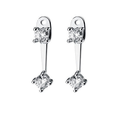 Wholesale Minimalist Zircon Stud Earrings Copper Electroplated Versatile Everyday Jewelry for Women