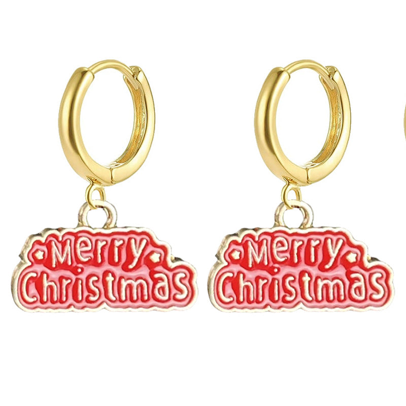 Wholesale 2 pairs/ pack Christmas gift  Christmas tree earrings