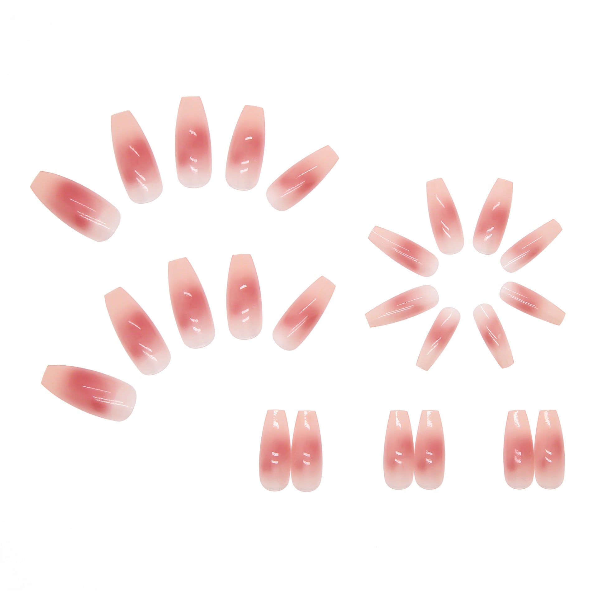 Wholesale 24 Pieces/box Pink Series Nails Kits Nail Stickers