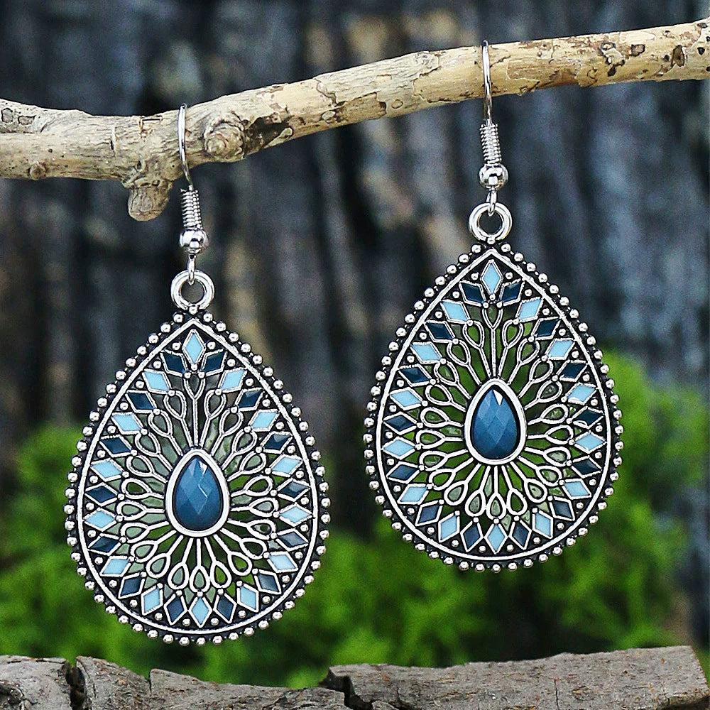 Wholesale Bohemian Drop Earrings Colorful Ethnic Style Everyday Wear Gift