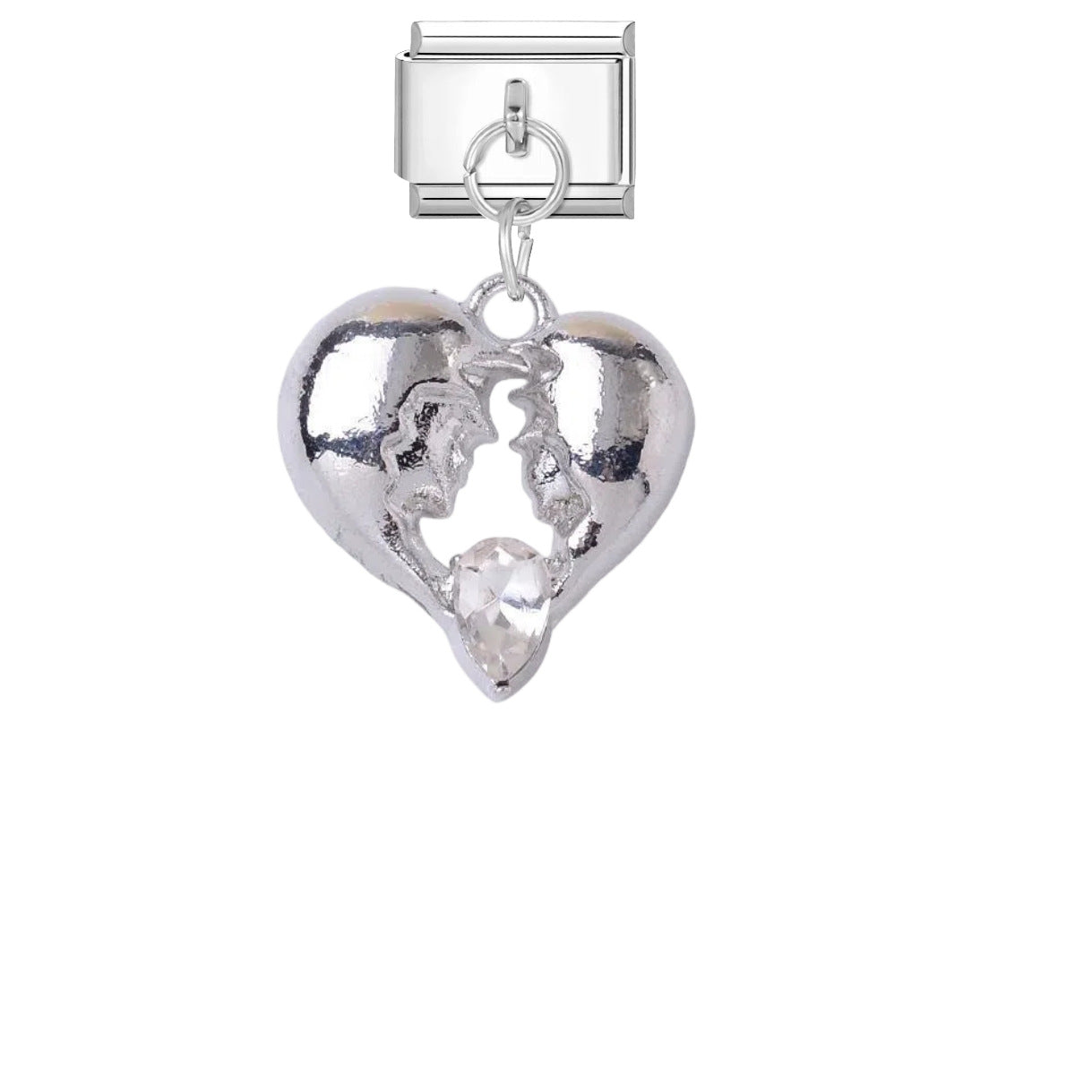 Wholesale Stylish DIY Charm Pendant for Bracelet Watch Strap - Titanium Steel Enamel Butterfly Cross Rhinestone Jewelry Accessory