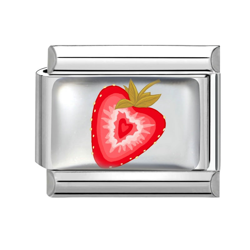 Wholesale 9mm Italian Charm Starter Bracelets DIY square Single Section Creative Stainless Steel Composable Bracelet