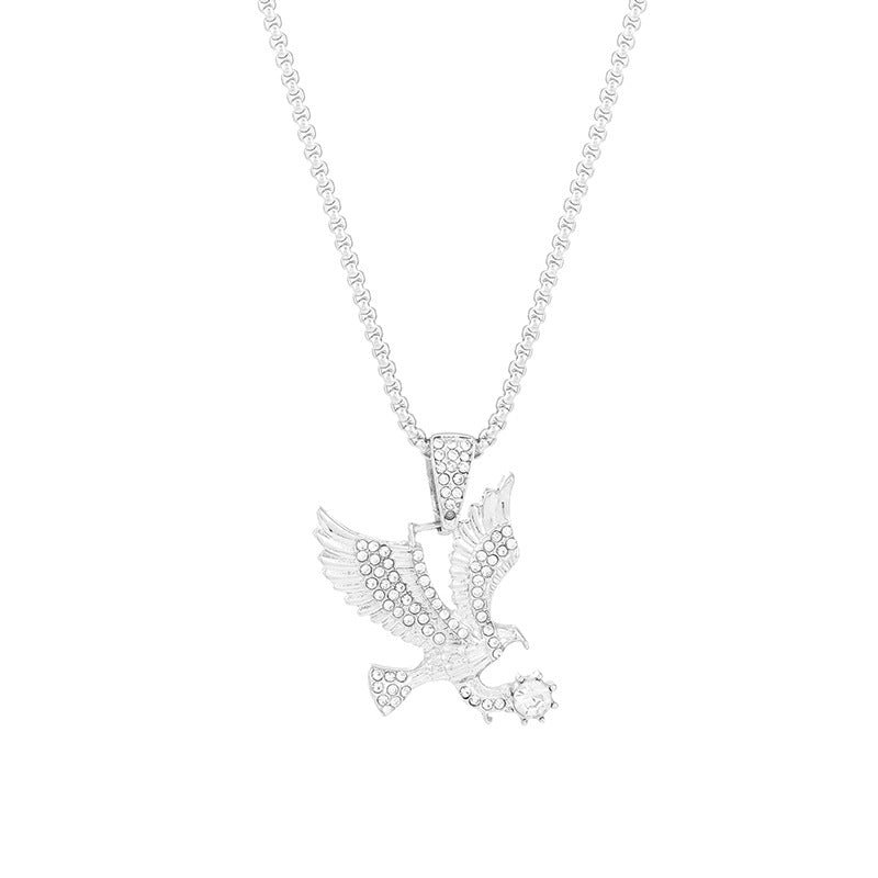 Wholesale Eagle Hip Hop Men's Necklace Micro-Inlaid Zirconia Pendant ACC-NE-YunJin002