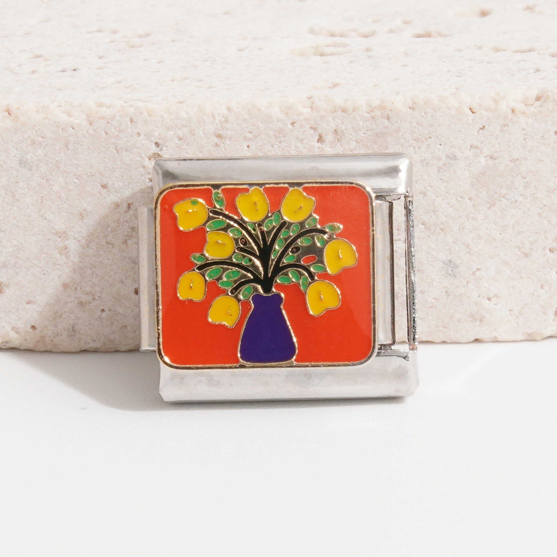 Wholesale 10pcs Italian charm bracelet 9 facial mask DIY splicing stainless steel com posable bracelet