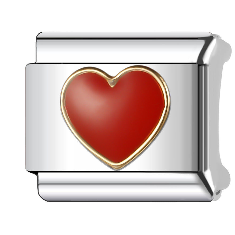 Wholesale Italian Charm Bracelet 9mm DIY Splicing Creative Pattern Stainless Steel Composable Bracelet