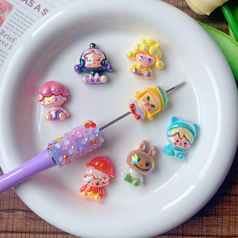 Wholesale 10pcs Plastic Cute Cartoon Beads DIY Bead Accessories