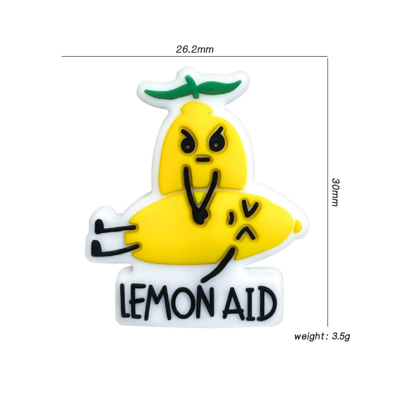 Wholesale 10pcs Lemon Silicone Cartoon Focal Beads ACC-BDS-WDX258