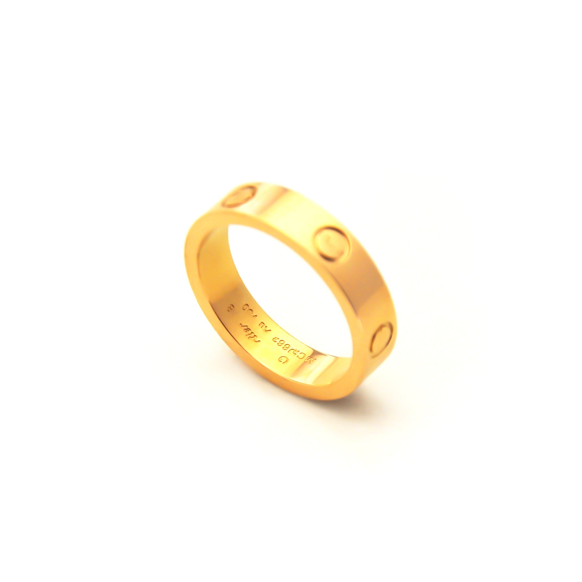 Wholesale Trendy Gold-Plated Stainless Steel Love Ring Jewelry Accessory Gift
