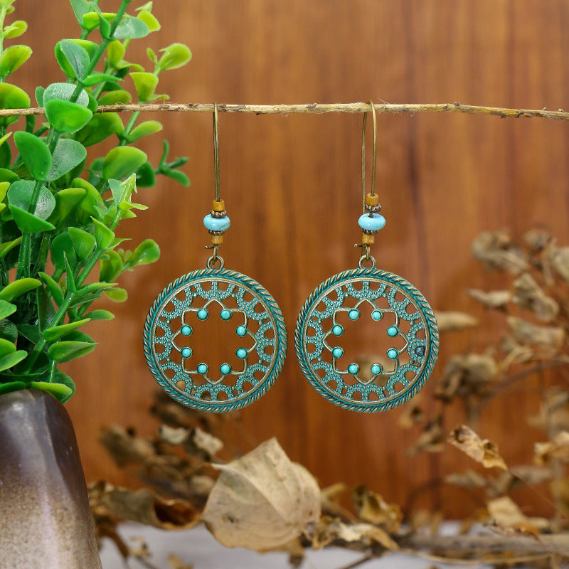 Wholesale Vintage Turquoise Pendant Earrings